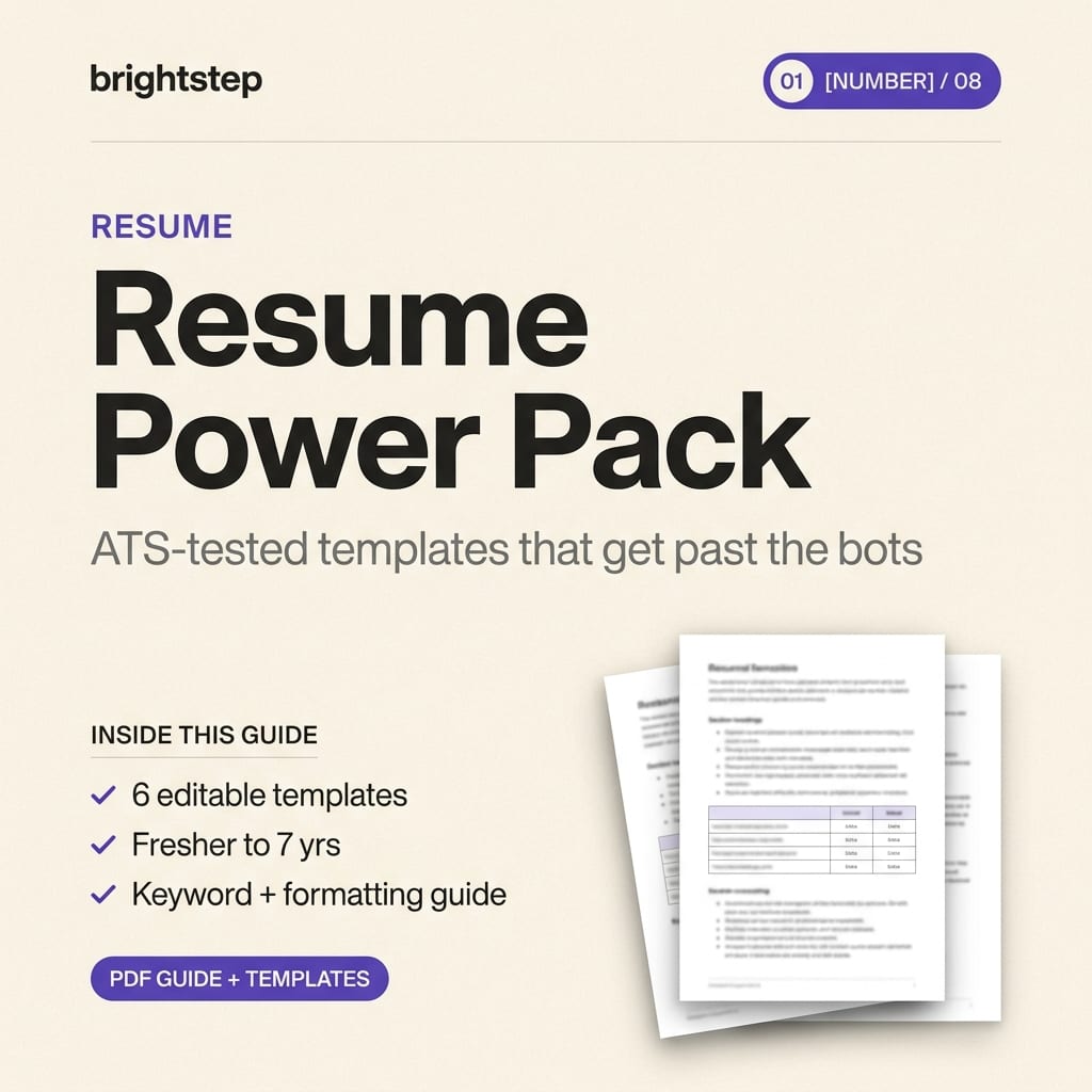 Resume Power Pack — Brightstep guide cover