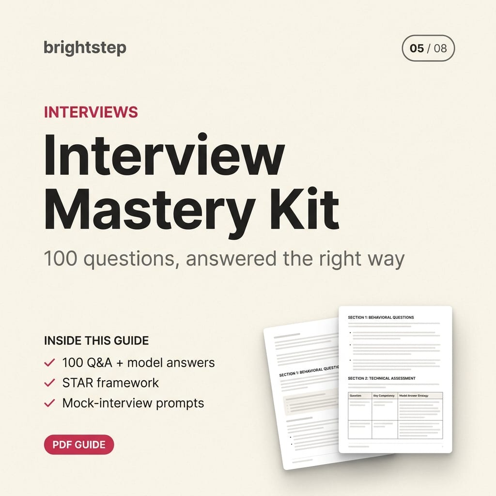 Interview Mastery Kit — Brightstep guide cover