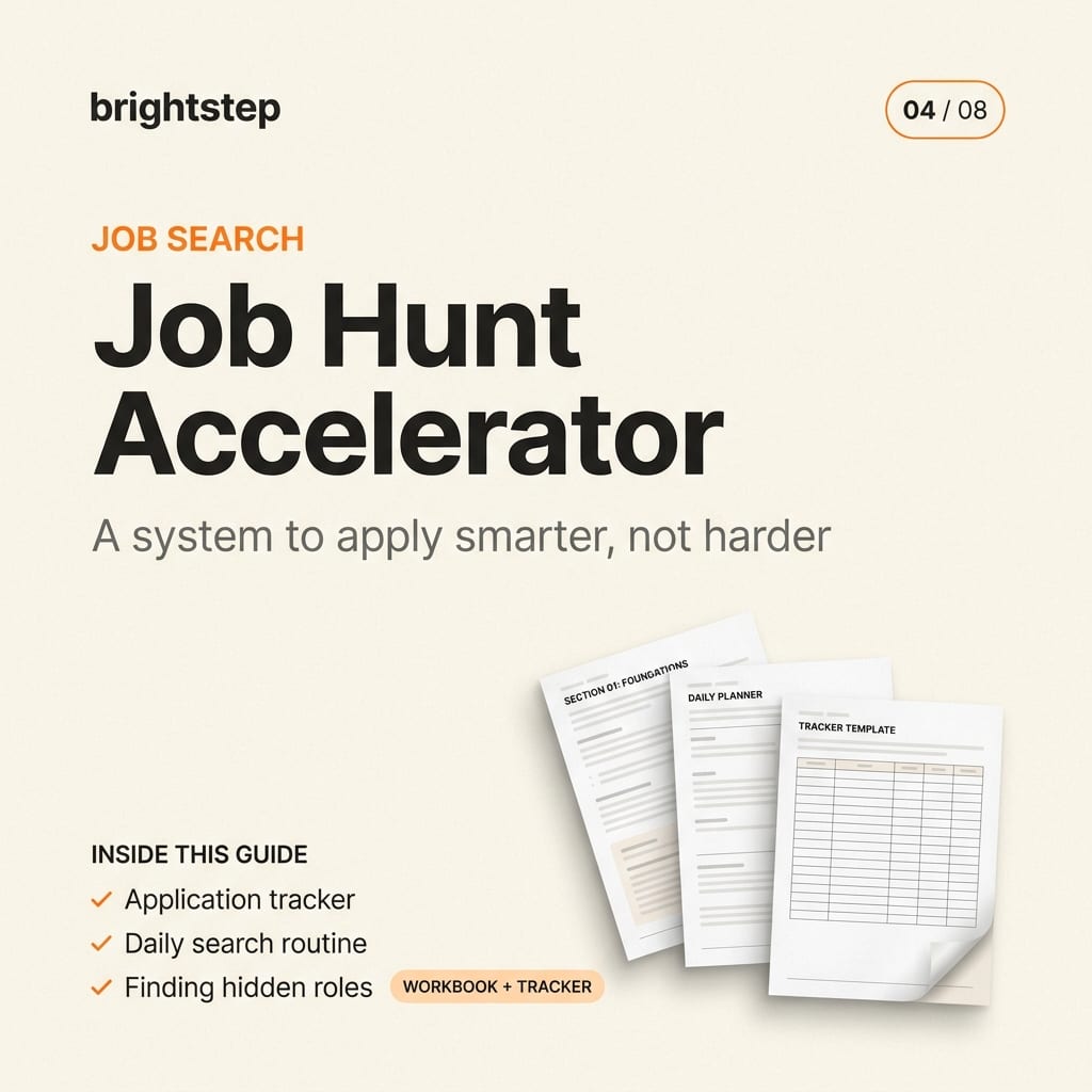 Job Hunt Accelerator Pack — Brightstep guide cover