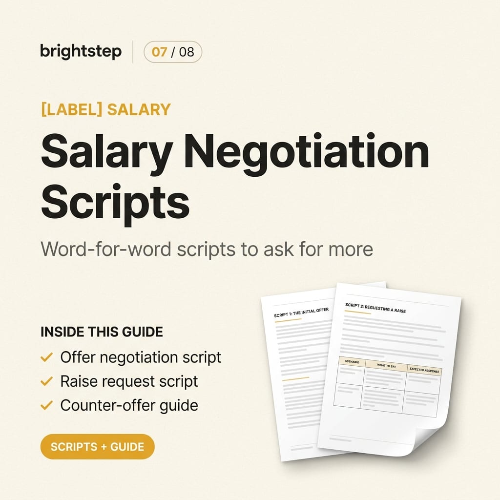 Salary Negotiation Scripts — Brightstep guide cover