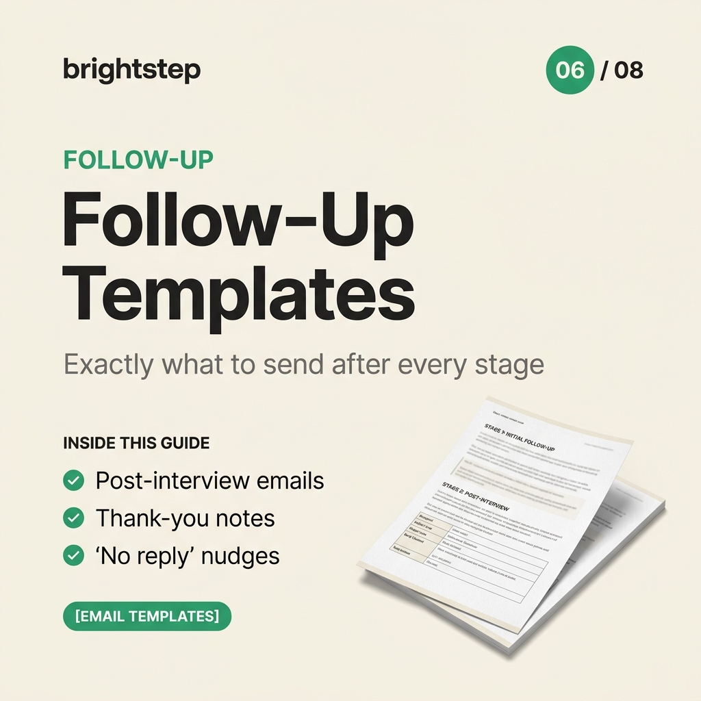 Follow-Up & Thank-You Templates — Brightstep guide cover