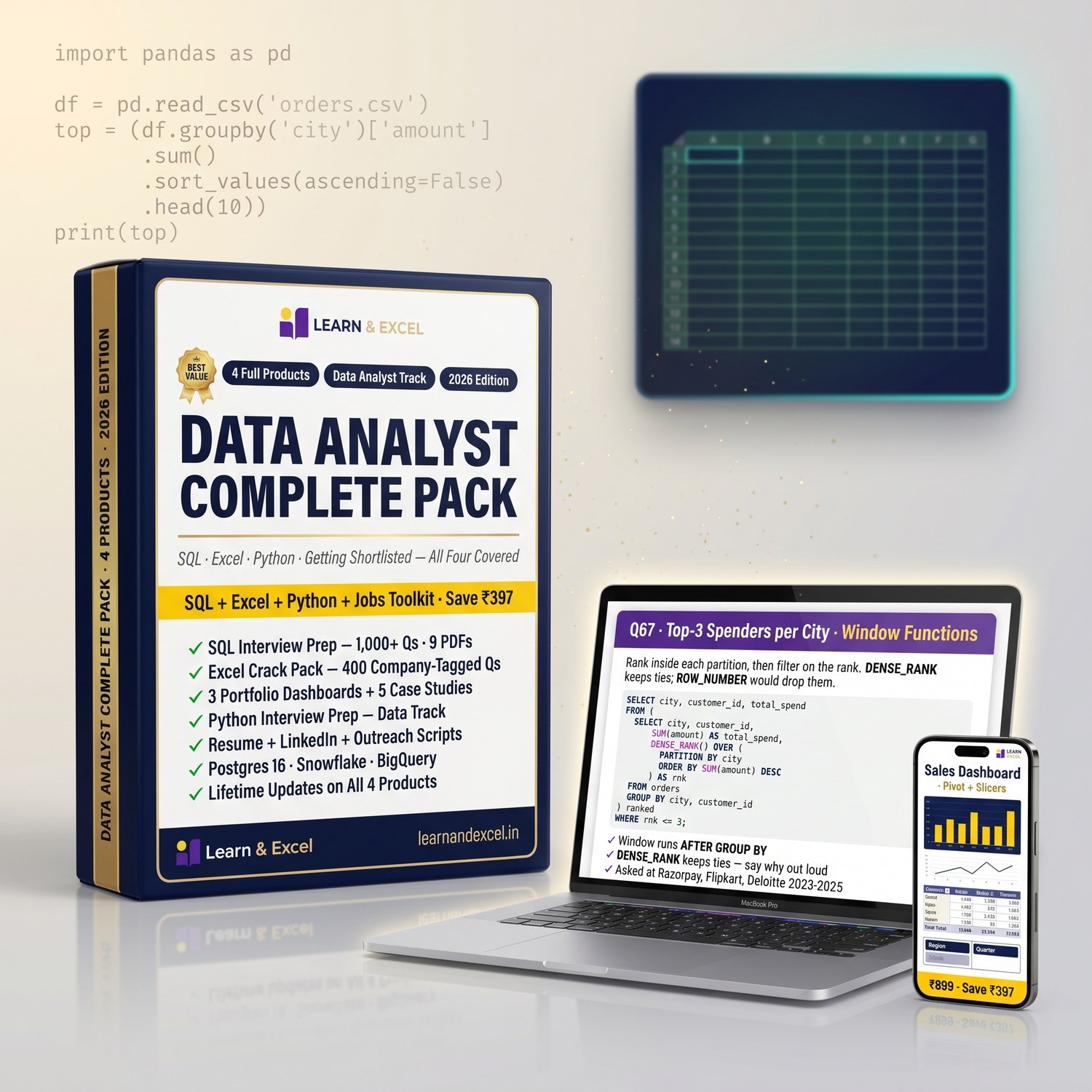 Data Analyst Complete Pack product render