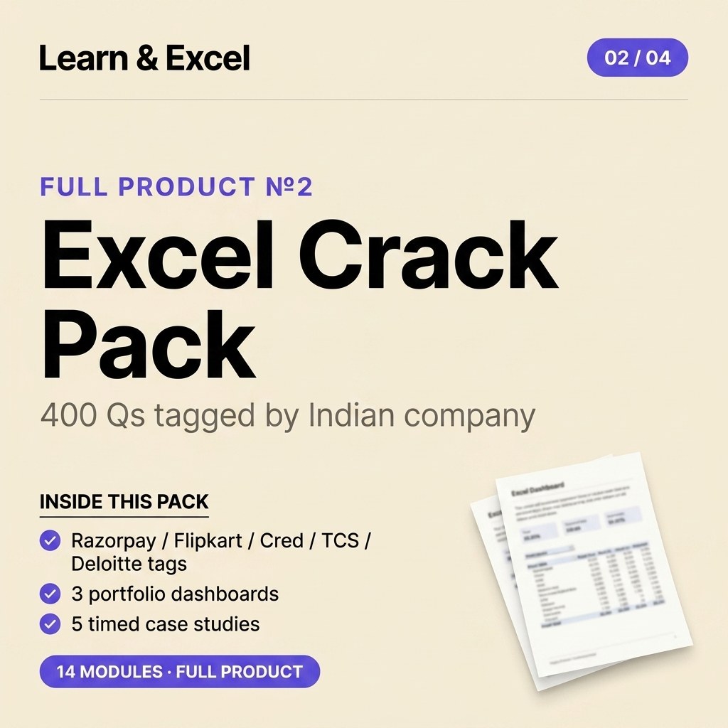 Excel Interview Crack Pack