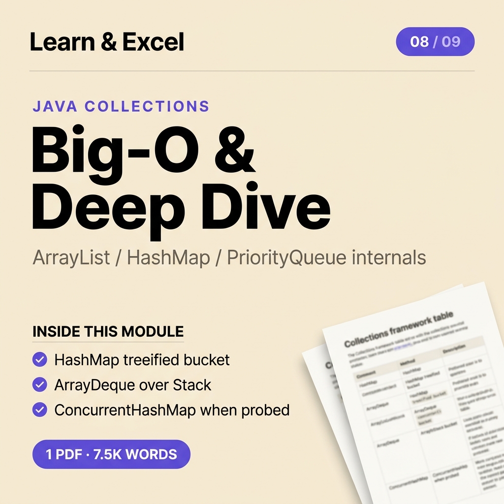 Module 08 — Bonus Cheat Sheets (quick references) — deliverable card showing what's inside