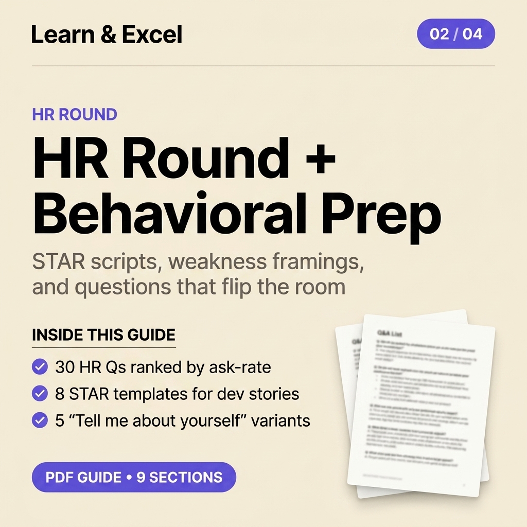 HR Round + Behavioral Prep