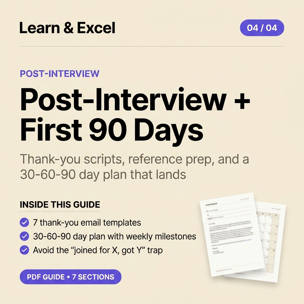 Post-Interview + First 90 Days