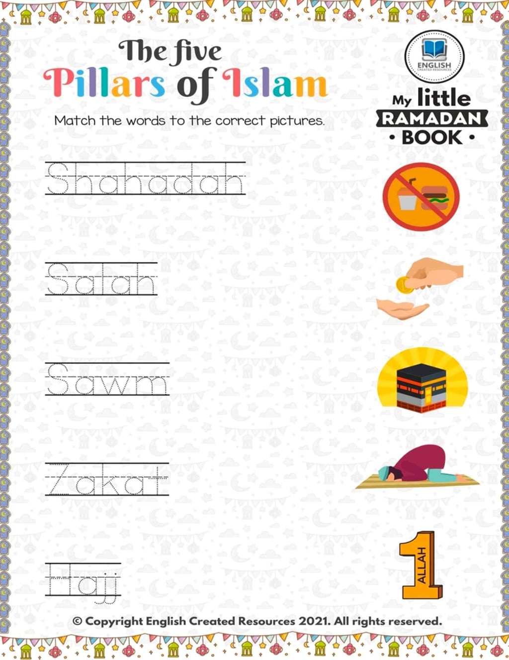 Arabic Alphabet worksheet 4