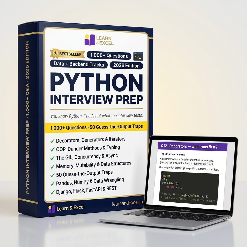Python Interview Prep — 1,000+ Q&A cover