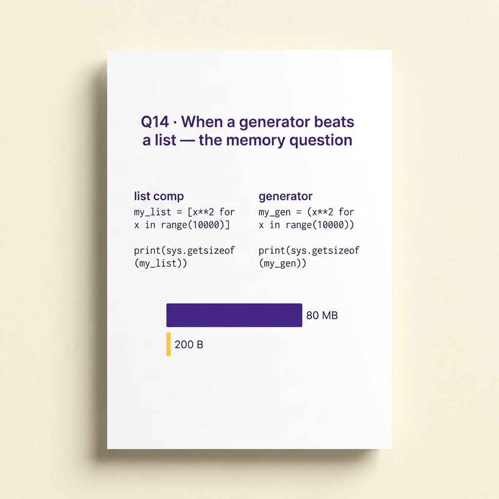 generators vs lists memory question