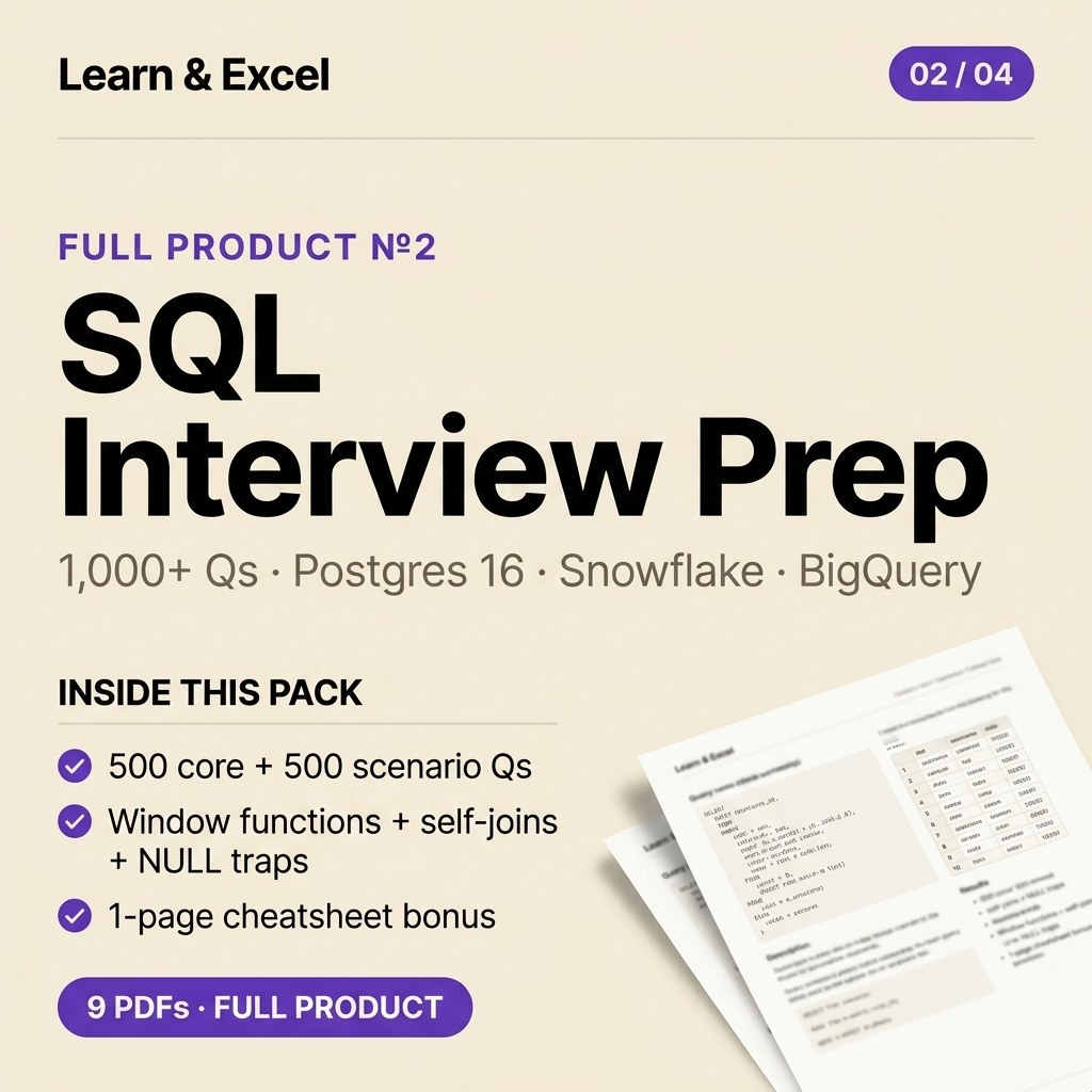SQL Interview Prep — 2026 Edition