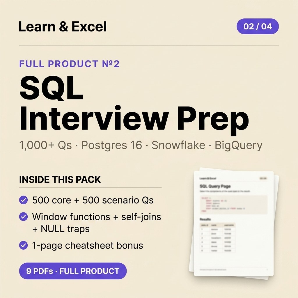 SQL Interview Prep — 2026 Edition