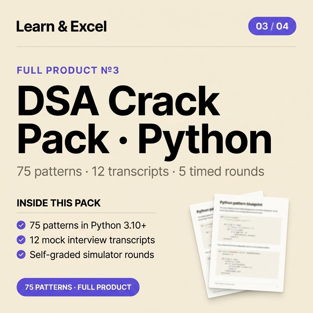 DSA Interview Crack Pack — Python Edition